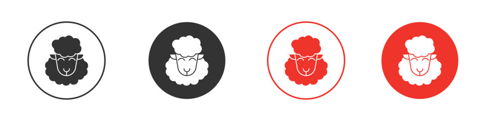 Sheep icon Logos. Flat Vector Icon Design Template