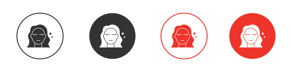 Skincare icon Logos. Flat Vector Icon Design Template