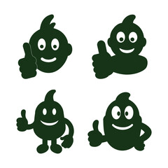 set of funny monsters