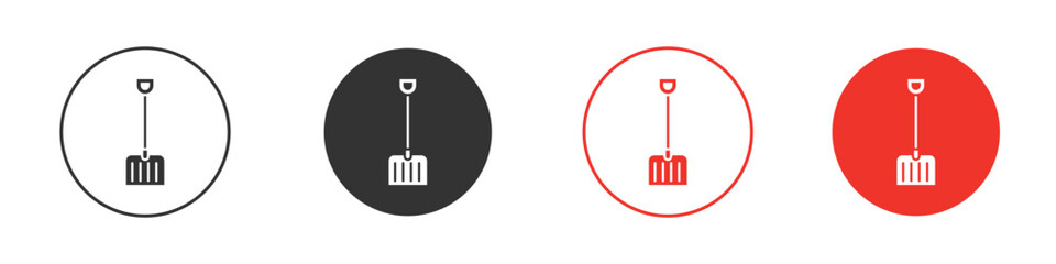 Snow shovel icon Logos. Flat Vector Icon Design Template