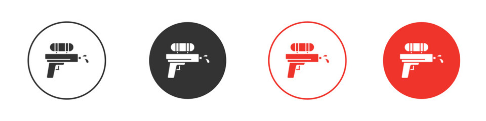 Squirt gun icon Logos. Flat Vector Icon Design Template