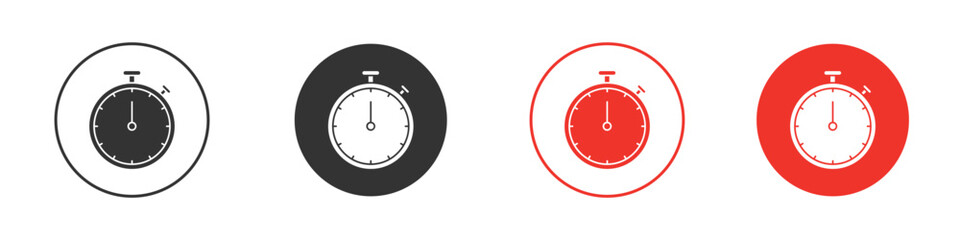 Stop watch icon Logos. Flat Vector Icon Design Template