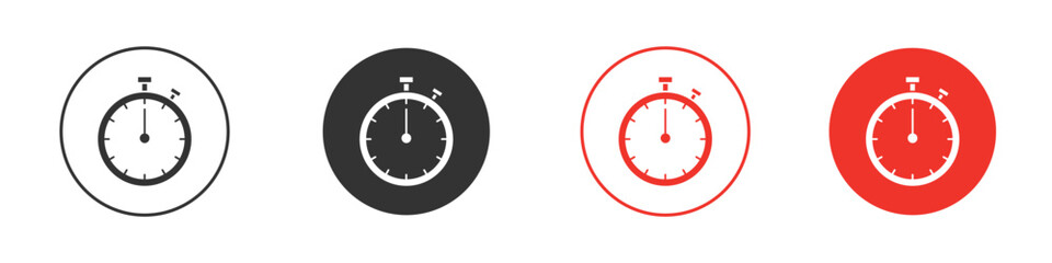 Stopwatch icon Logos. Flat Vector Icon Design Template