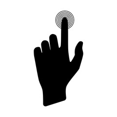 Hand Touch or Tap Gesture Icon