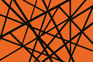 Abstract orange and black geometric pattern background