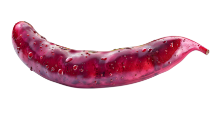 Vibrant purple vegetable with water droplets, evoking freshness and nourishment in human psychology, isolated on white, transparent background