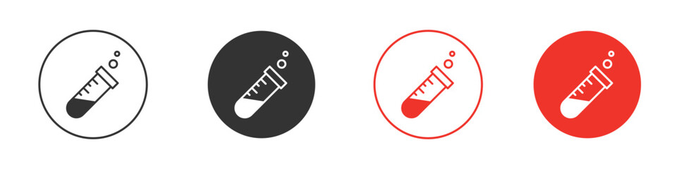 Test tube icon Logos. Flat Vector Icon Design Template