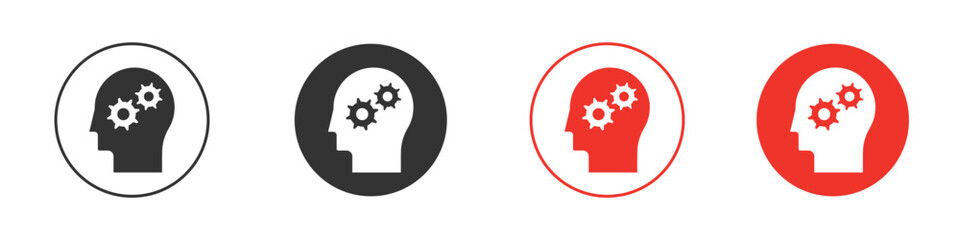 Thinking icon Logos. Flat Vector Icon Design Template