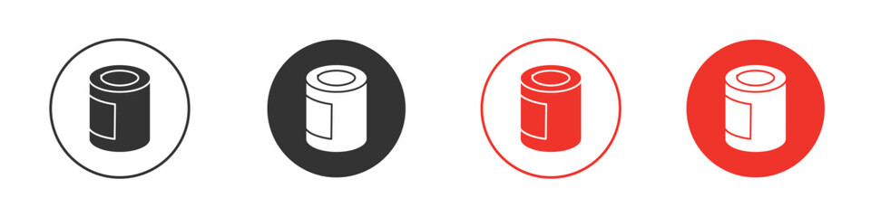Tin can icon Logos. Flat Vector Icon Design Template