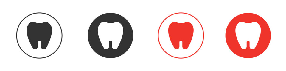 Tooth icon Logos. Flat Vector Icon Design Template