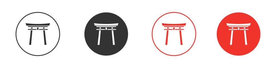 Torii gate icon Logos. Flat Vector Icon Design Template