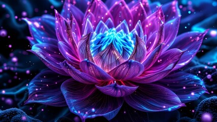 Enchanted Lotus: A Cosmic Bloom of Light and Spirit