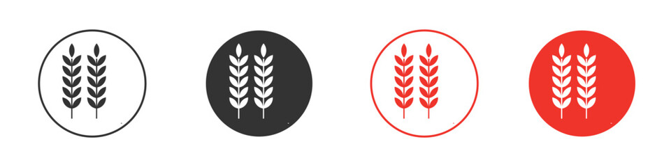 Wheat icon Logos. Flat Vector Icon Design Template