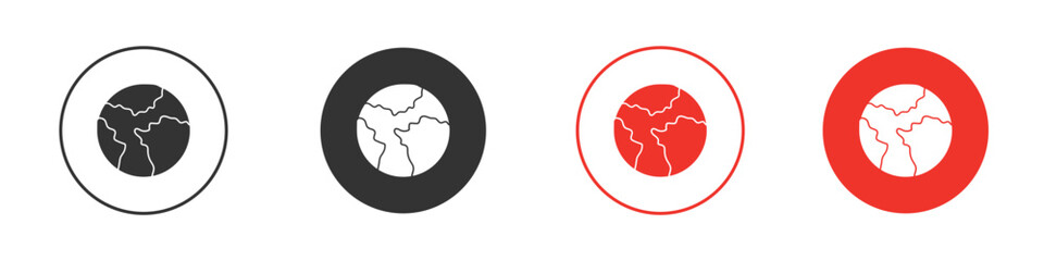 World icon Logos. Flat Vector Icon Design Template