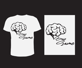 brain game creative modern t shirt vector free for and women.