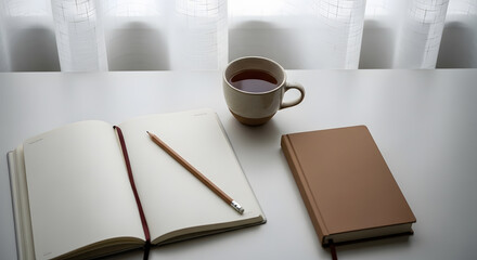 Quiet Morning Tea, Journaling, and Planning your Day &ndash; A Cozy Workspace Setup