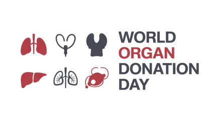 World Organ Donation Day isolated on transparent background, Generative ai.