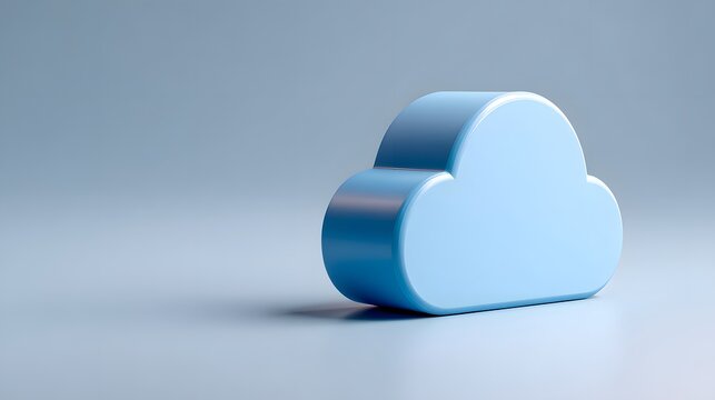 A conceptual image illustrating cloud computing in healthcare, with a digital cloud symbolizing storage and processing of health data. The background is clean and modern, providing ample copy space - Powered by Adobe