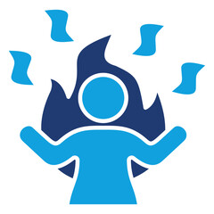 Motivation Flat Blue Icon