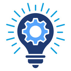 Innovation Flat Blue Icon