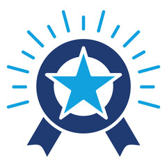 Excellence Flat Blue Icon