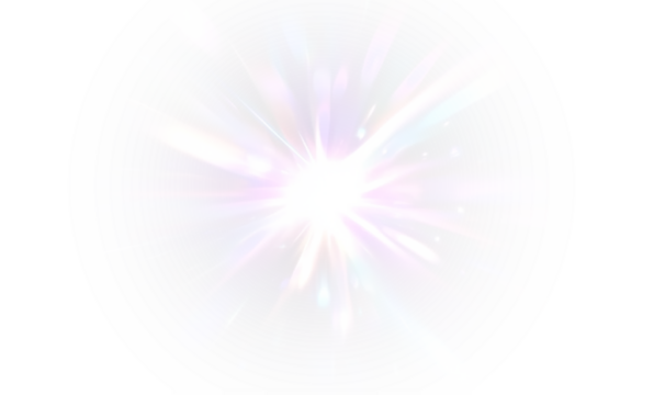 Prism light png. Glowing rainbow beam with glass reflection, lens glare, and sparkle flare. Transparent overlay for crystal spectrum effect or jewelry-inspired design.