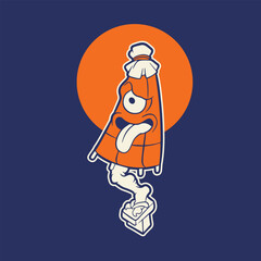 Vector image of Japanese demon Kasa-obake.	