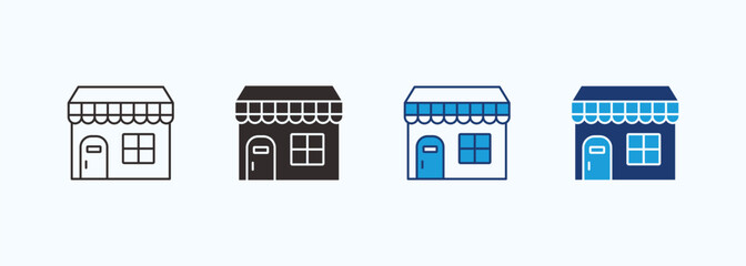 Retail icon set multiple style collection