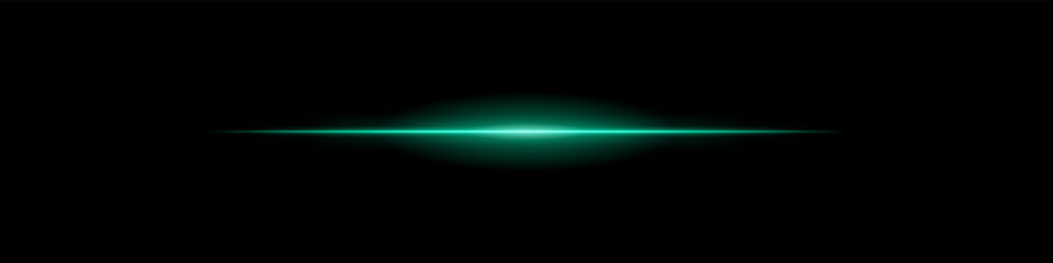 Elegant soft green horizontal beam glowing on a dark background. A subtle flare evoking sunrise energy, cinematic transitions, or the first blink of futuristic awakening.