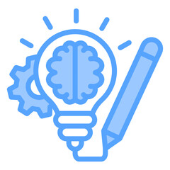 Design Thinking Blue Icon