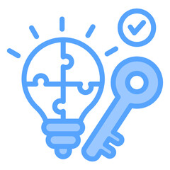 Problem Solving Blue Icon