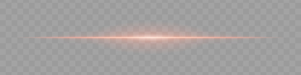 Neon orange horizontal light beam with soft edges and glowing aura on transparent background. A sleek energy pulse perfect for sci-fi UIs, HUDs, or digital light transitions.