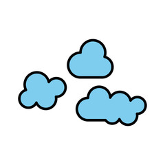 three clouds icon logo design vector illustration