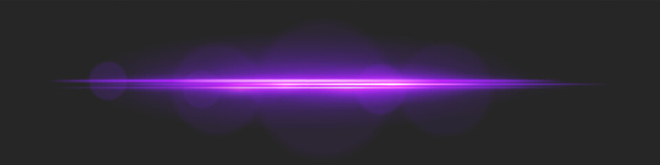 Horizontal light beam with intense glow and lens flare circles on black background. Ideal for cinematic transitions, sci-fi UI effects, or dramatic glowing overlays.