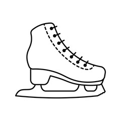 Ice skating shoes icon on white background