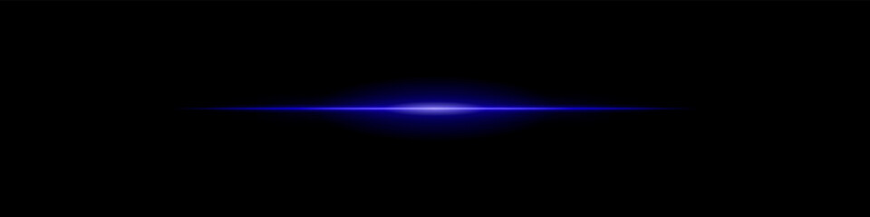 Elegant soft blue horizontal beam glowing on a dark background. A subtle flare evoking sunrise energy, cinematic transitions, or the first blink of futuristic awakening.