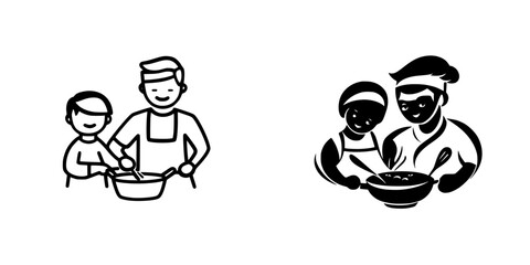 Cooking together fosters joy and connection between a parent and child in a shared kitchen activity