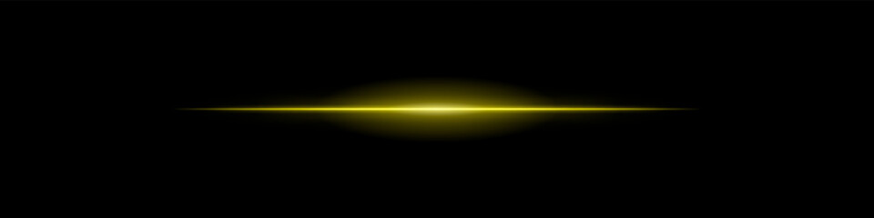 Elegant soft golden horizontal beam glowing on a dark background. A subtle flare evoking sunrise energy, cinematic transitions, or the first blink of futuristic awakening.