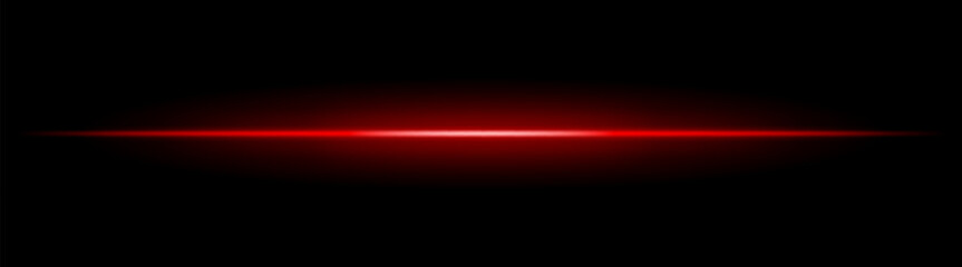 Horizontal light beam with soft radial glow on black background. Sleek minimal flare ideal for sci-fi transitions, modern lighting effects, or cinematic glow overlays.