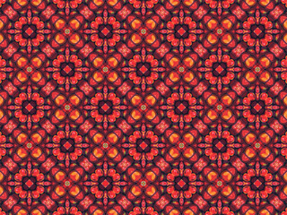 Seamless pattern in red color. Holiday season vibes background with high resolution, designed with a whimsical and enchanting ethnic theme