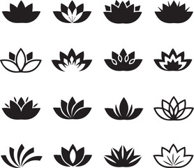 Lotus, Flower, Bloom, Petal, Silhouette, Nature Vector