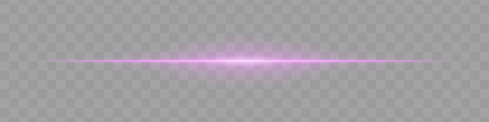 Neon pink horizontal light beam with soft edges and glowing aura on transparent background. A sleek energy pulse perfect for sci-fi UIs, HUDs, or digital light transitions.