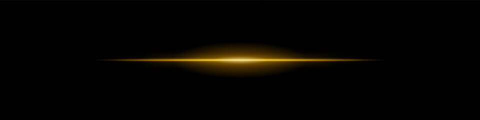 Elegant soft golden horizontal beam glowing on a dark background. A subtle flare evoking sunrise energy, cinematic transitions, or the first blink of futuristic awakening.