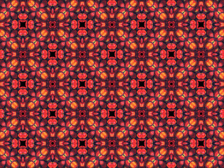 Seamless pattern in red color. Holiday season vibes background with high resolution, designed with a whimsical and enchanting ethnic theme