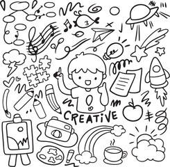 Creative, Drawing, Kids, Art, Imagination, Learning Vector
