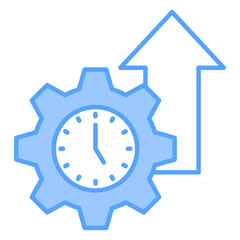 Efficiency Blue Icon