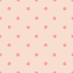 Hand drawn watercolor red poppy wildflowers seamless pattern. Flower of the field isolated on pink background. Can be used for textile, fabric, scrapbook and other printed products.