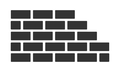 Brick construction icon vector sign symbol isolated. Wall vector icon, building symbol. Seamless pattern of bricklaying. Modern, simple flat vector illustration. Vector illustration.