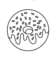  Donuts icon white on background