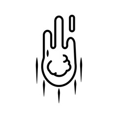  meteor icon white on background